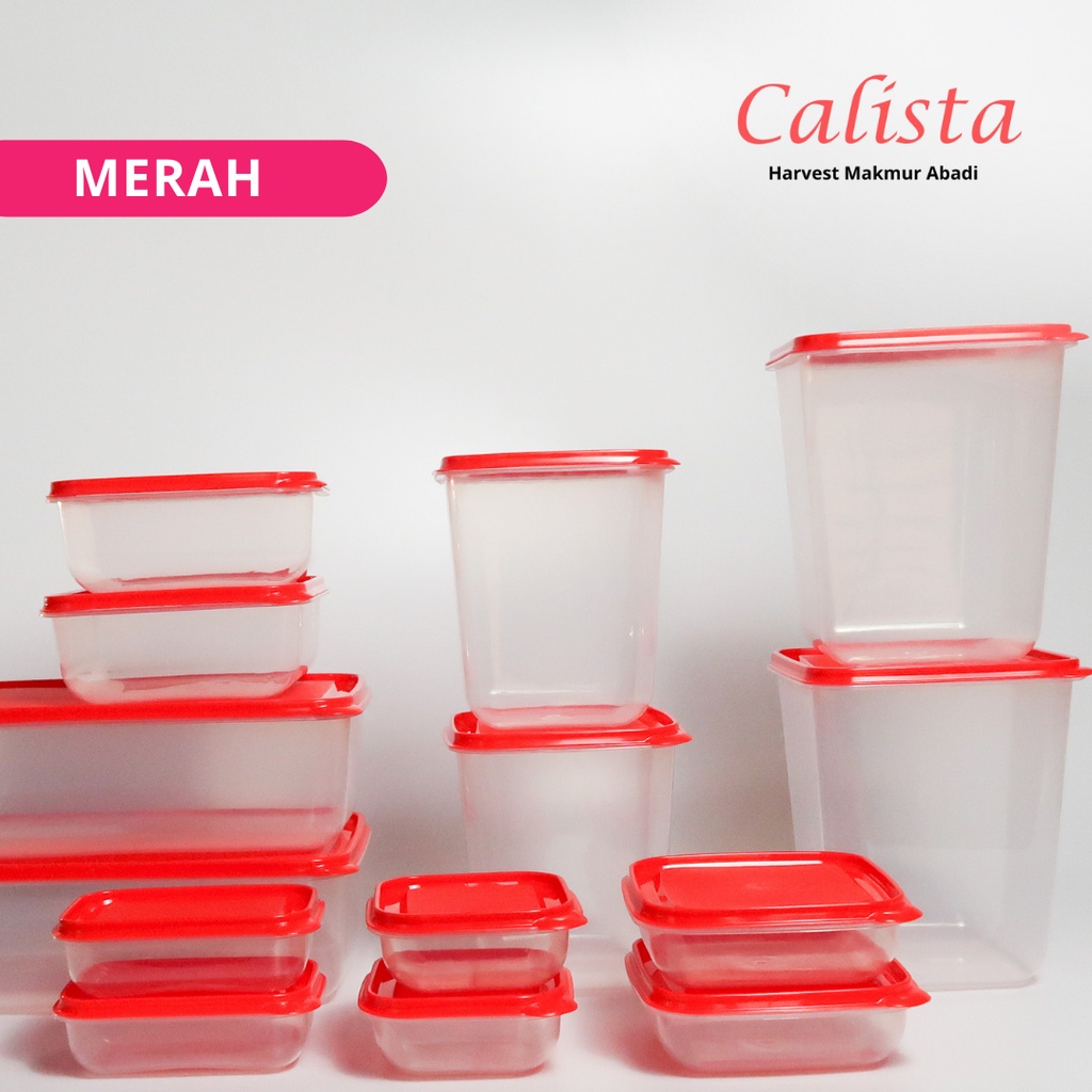 TOPLES BENING CALISTA OTARU SEALWARE 14 PCS TEMPAT BUMBU DAPUR FOOD CONTAINER KULKAS SET TOPLES KUE TOPLES SET MAKANAN WADAH SAYUR KULKAS WADAH PENYIMAPANAN MAKANAN KONTAINER MAKANAN KULKAS