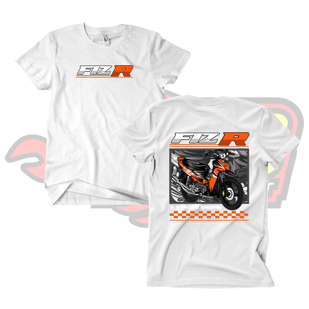 Baju Kaos Fiz R 2 tak 2 stroke Katun Combed