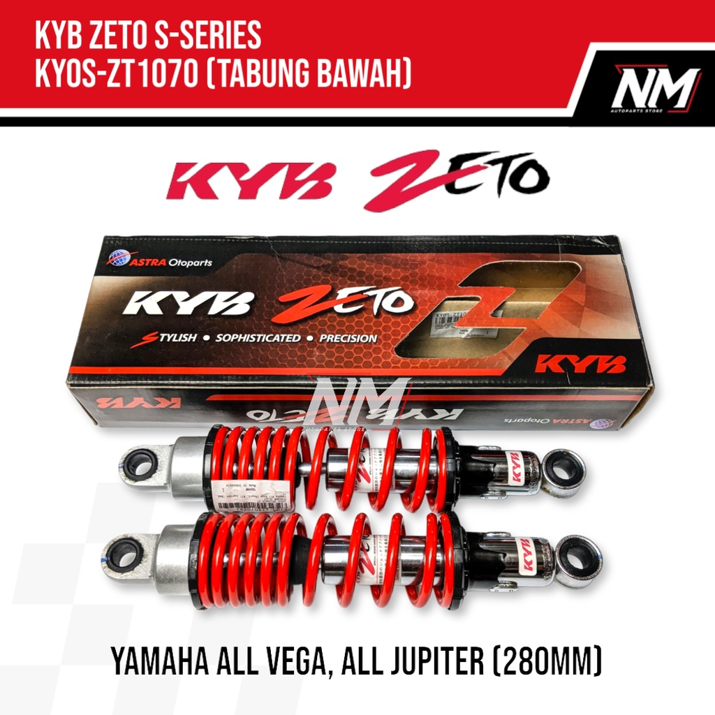 KYB Zeto Shockbreaker Belakang Yamaha All Vega Jupiter KYOS-ZT1070PRZ / KYOS-ZT1050RZ With Spring Ad