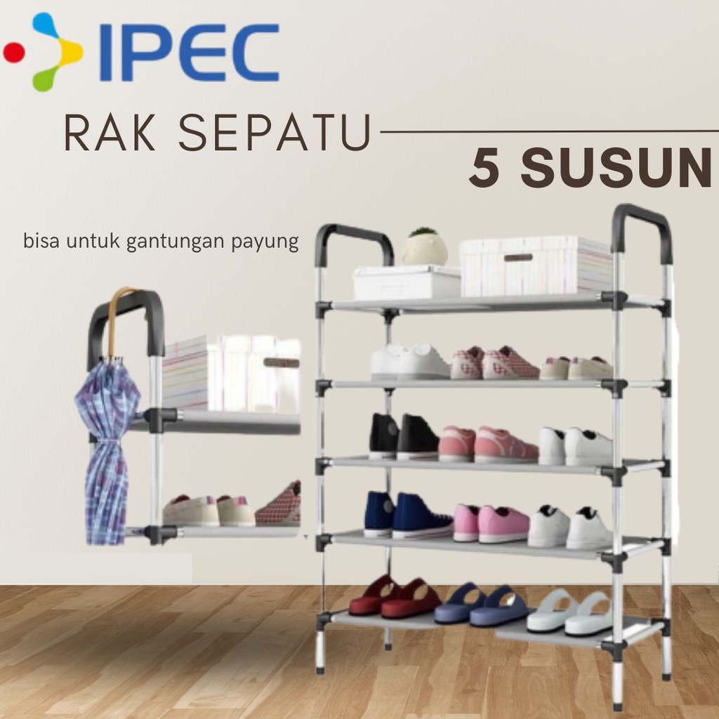 Rak Sepatu 5 Susun RAK Multifungsi Gantungan Payung rak sandal / Shoes Rack