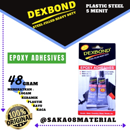 

Harga Grosir Lem Besi Epoxy Plastik Steel 5 Menit 48 Gram Dexbond Original Terbaru / Lem Besi 5 Menit / Plastik Steel / Auto Sealer / Lem Plastik Stil / Lem Dexbond 5 Menit Terlaris @Saka08Material