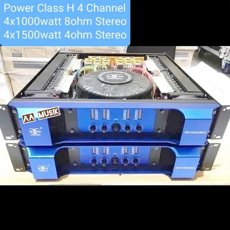 POWER AMPLIFIER RDW NR10004MK3 CLASS H ORIGINAL 4 CHANNEL