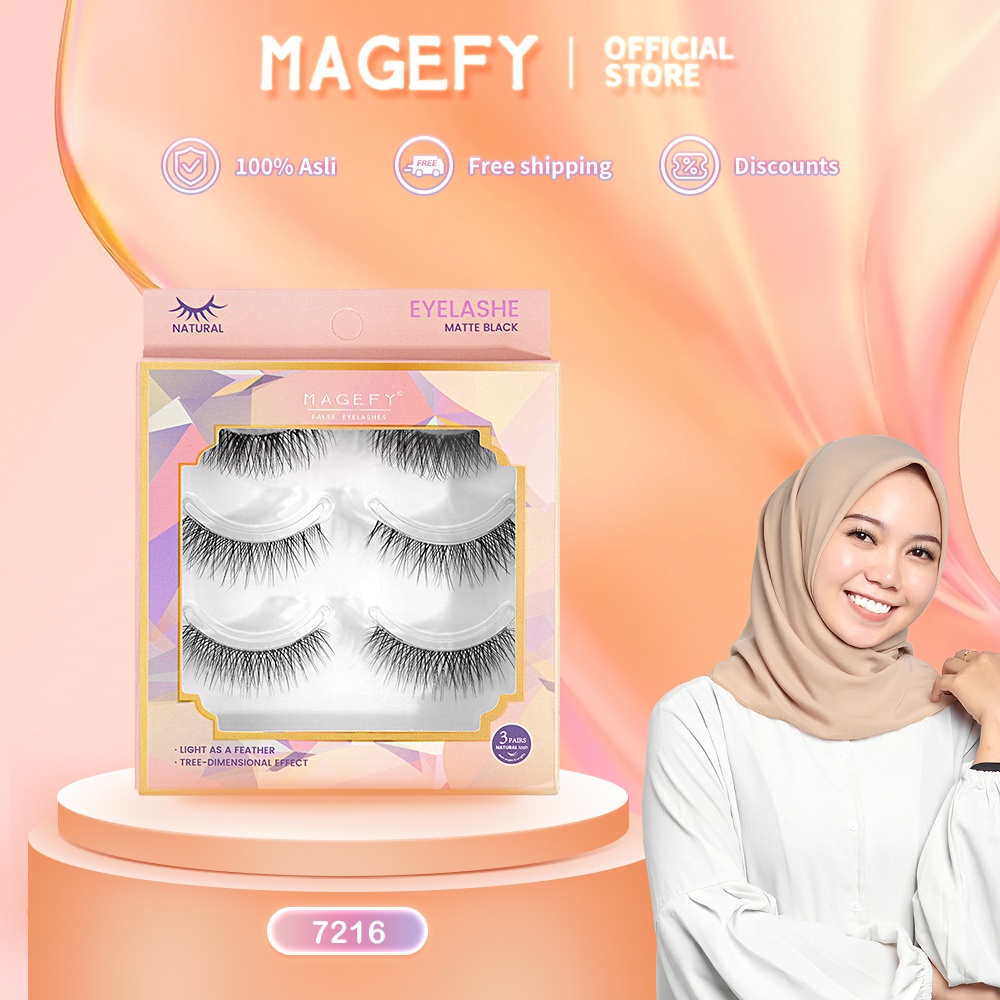 MAGEFY Lem Bulu Mata Palsu Natural Bulu Mata Eyelash 3D Eyelash Extension Riasan Kecantikan 7216