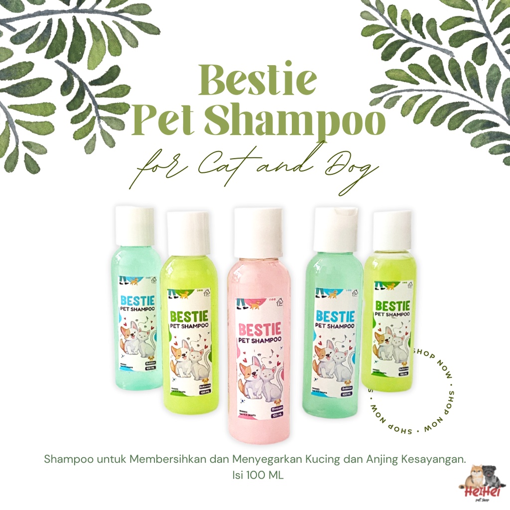 Bestie Shampoo 100 ml – Shampo Pet Kucing Anjing Cat Dog All Stage Puppy Kitten Adult