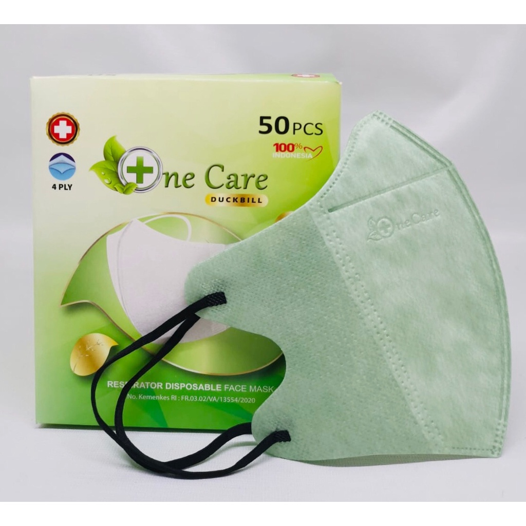 Duckbill OneCare 4ply masker dewasa EMBOS One Care earloop premium 50pcs Produk Lokal