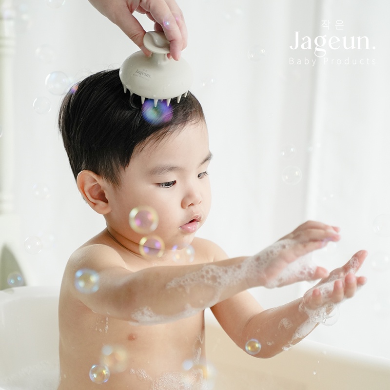 JAGEUN Silicone Bath Body Head Scalp Brush | Sikat Mandi Badan Kepala Bayi