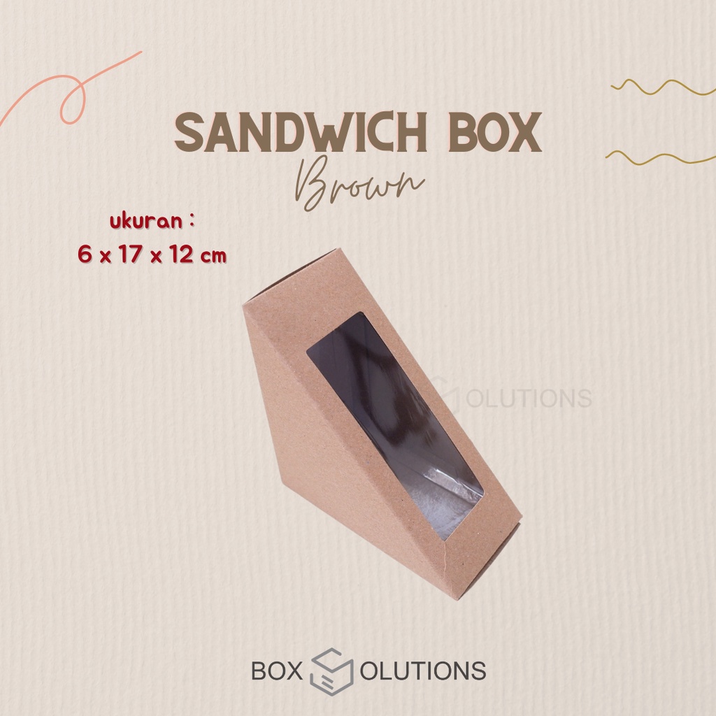 

[isi 10] box mika sandwich brown / coklat - 6 x 17 x 12 cm (LAMINASI)