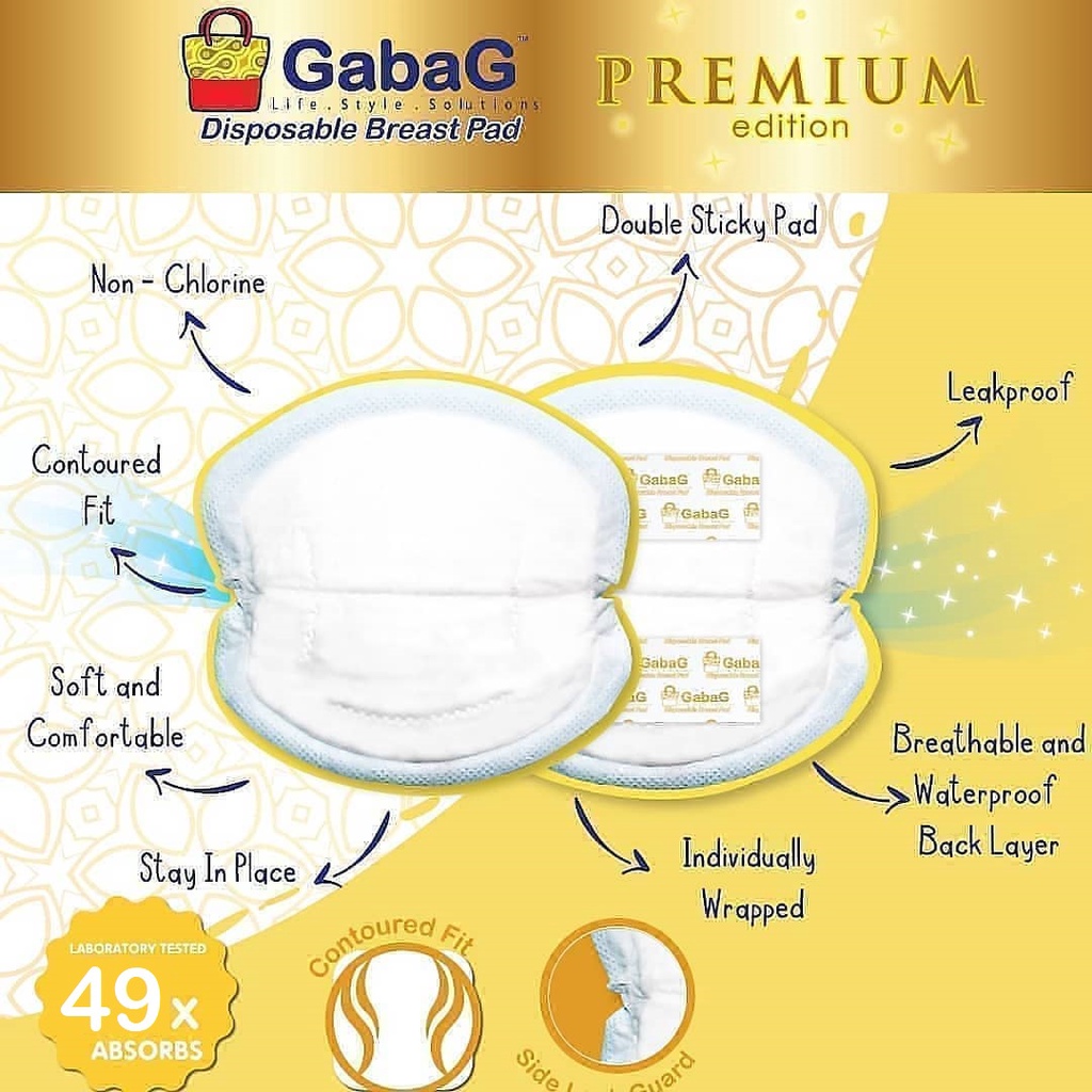 (isi 60) GabaG Disposable Breastpads / Breast Pads / Pad