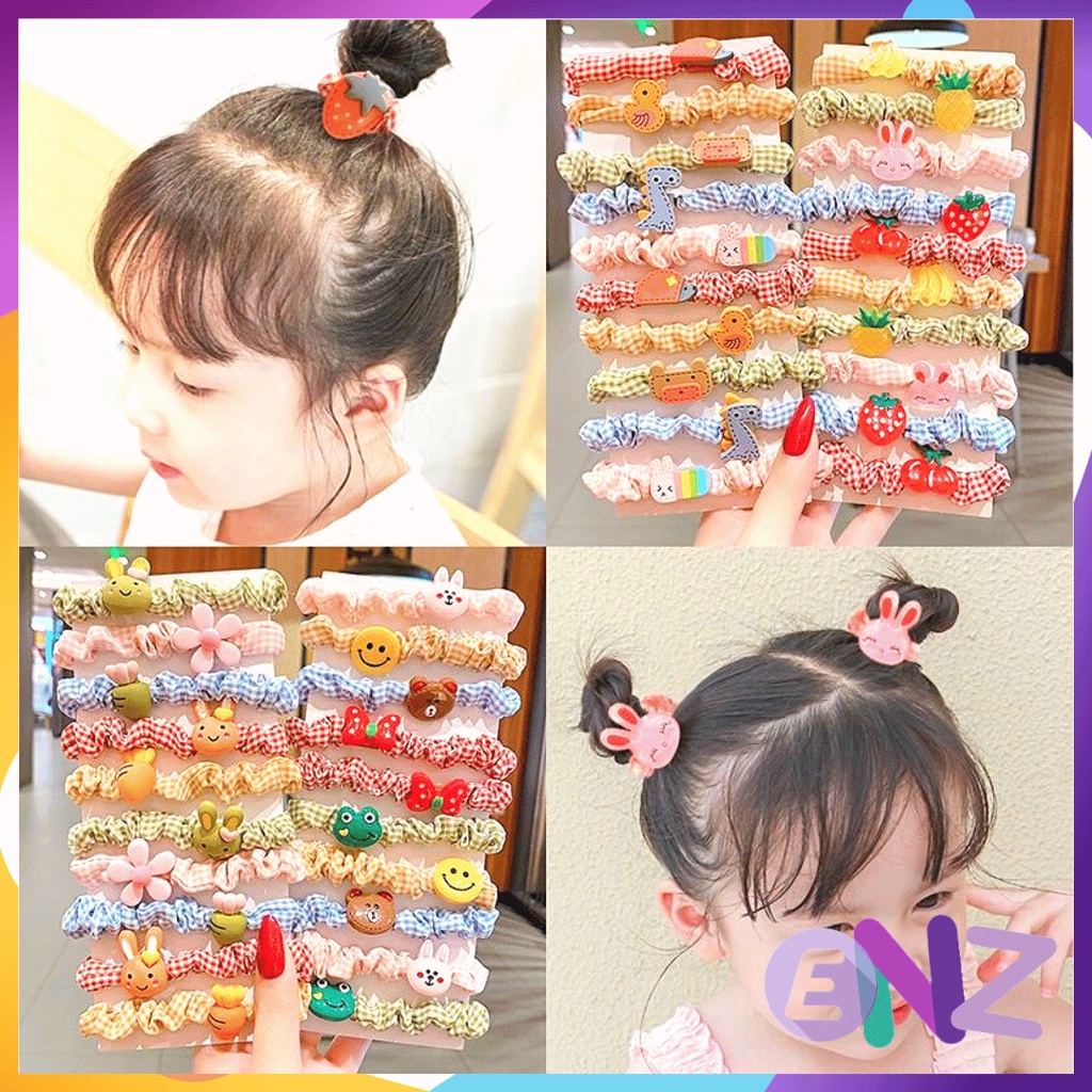 ENZ ® IKAT RAMBUT PITA SCRUNCHIE ALA KOREA ANAK PEREMPUAN MOTIF RANDOM AKSESORIS RAMBUT 1264