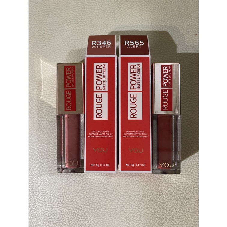 [BPOM][100%ORI&amp;READY]YOU Rouge Power Matte Lip Cream Lipstik | Matte Finish | Tahan Lama | Nourishing with Manuka Honey