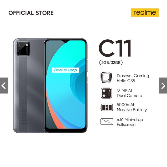 Realme C11 2021 4/64GB Garansi Resmi Realme 4 GB 64 GB Grey Blue -