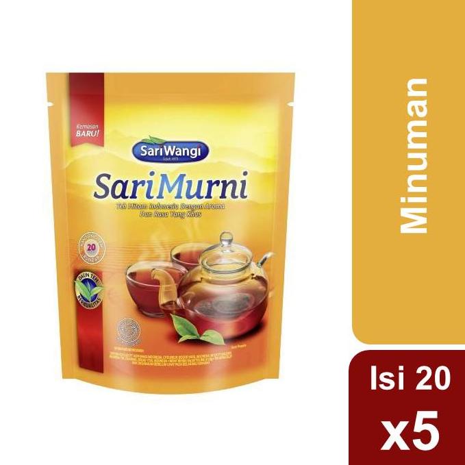 

Terbaruϟday Sarimurni Teh Kantong Bundar Isi 20 36G x 5 Pieces