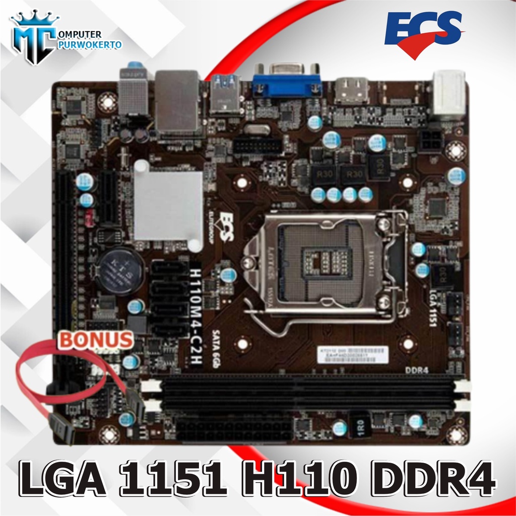 Motherboard Intel Lga 1151 H110 Ecs