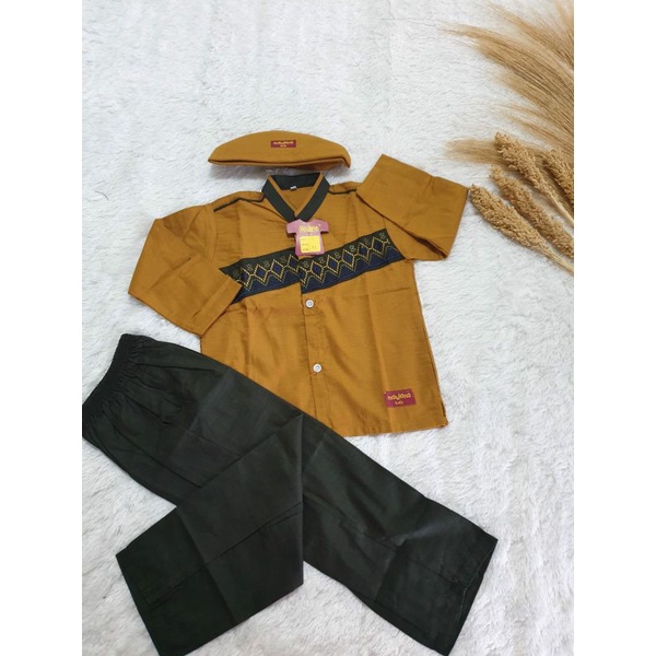 BAJU KOKO MUSLIM ANAK LAKI LAKI COWOK KATUN SEGARET HALUS PREMIUM