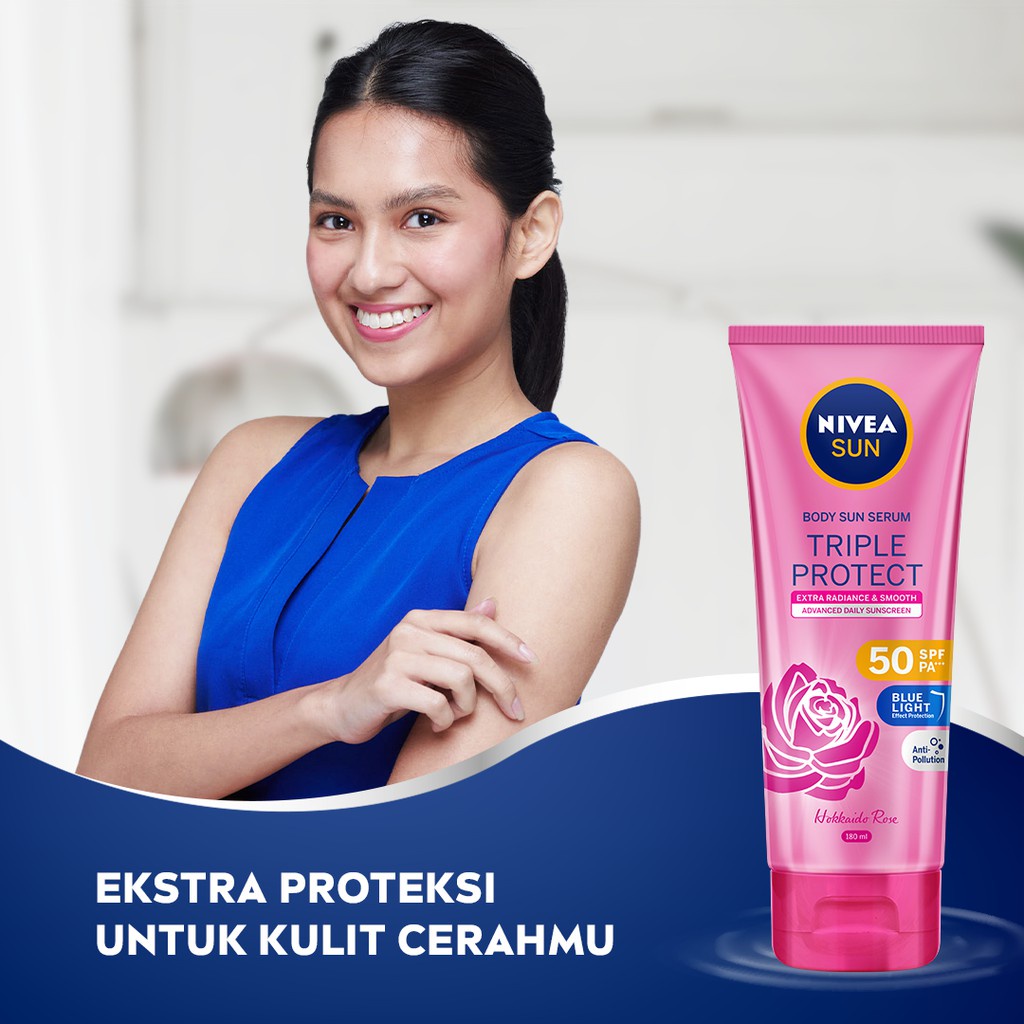 Jual Nivea Sun Triple Protect Body Serum Extra Radiance Smooth Spf