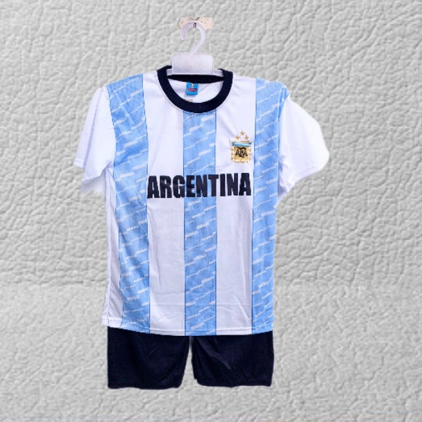 COD CUSTOM NAMA SETELAN BAJU BOLA ARGENTINA/BAJU BOLA ANAK ARGENTINA