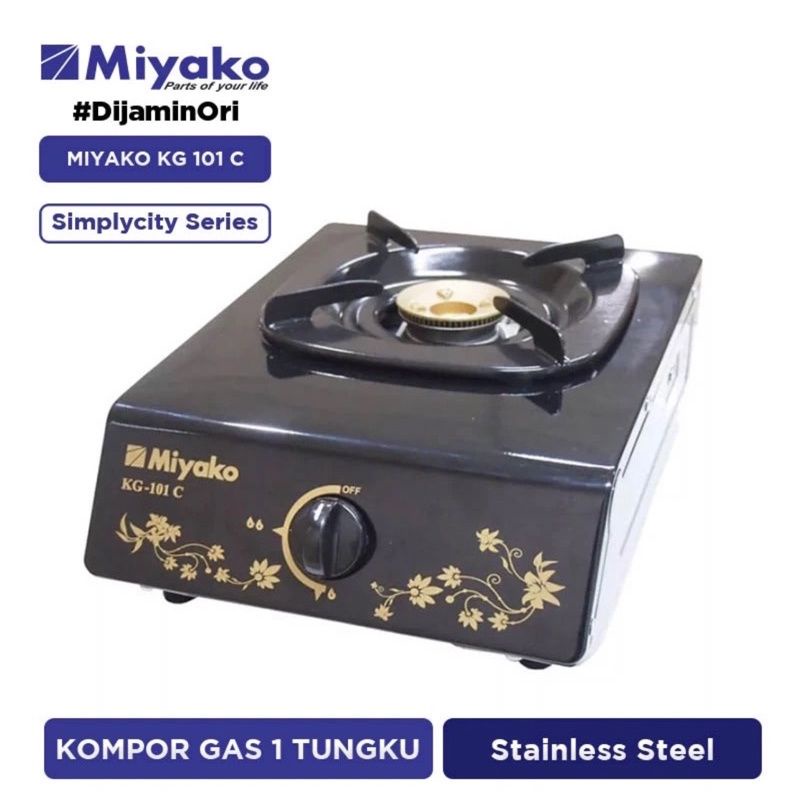 Kompor Gas LPG 1 Tungku Miyako KG-101 C / KG101C / KG 101 C