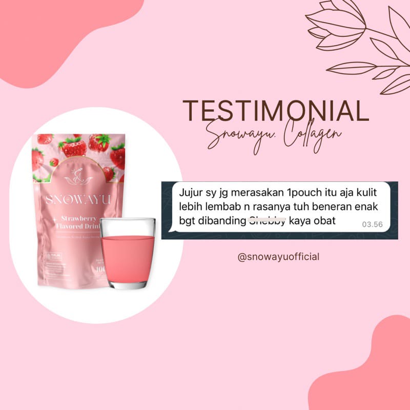 PAKET USAHA SNOWAYU COLLAGEN DRINK 100g | SKIN BOOSTER | MINUMAN PENCERAH KULIT PENCERAH TUBUH DARI DALAM