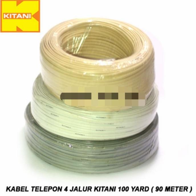 kabel cable telepon telpon telephone kitani 1roll 1 roll 100 yard 4pin suk02