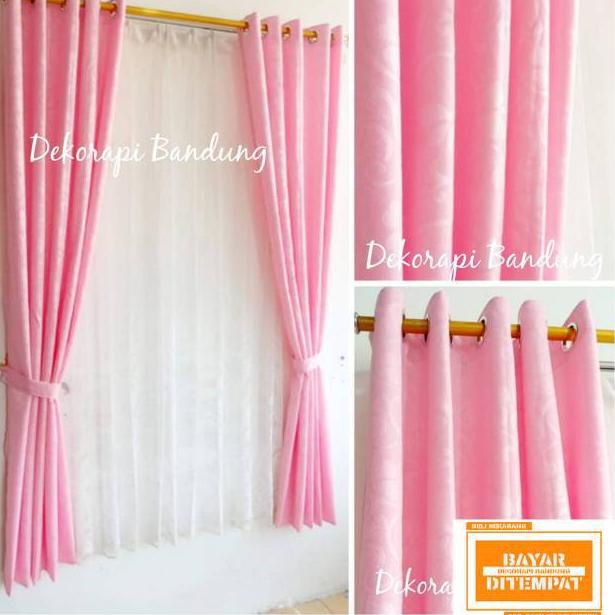 SIAP KIRIM Gorden embosh pink muda hijau merah fanta terbaru harga termurah