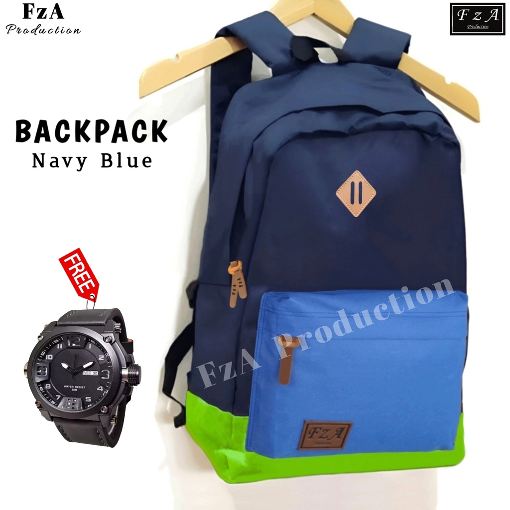 FzA Official - Tas Ransel Punggung Distro Casual Pria Wanita / Tas Ransel Laptop Backpack Original -  NBQS