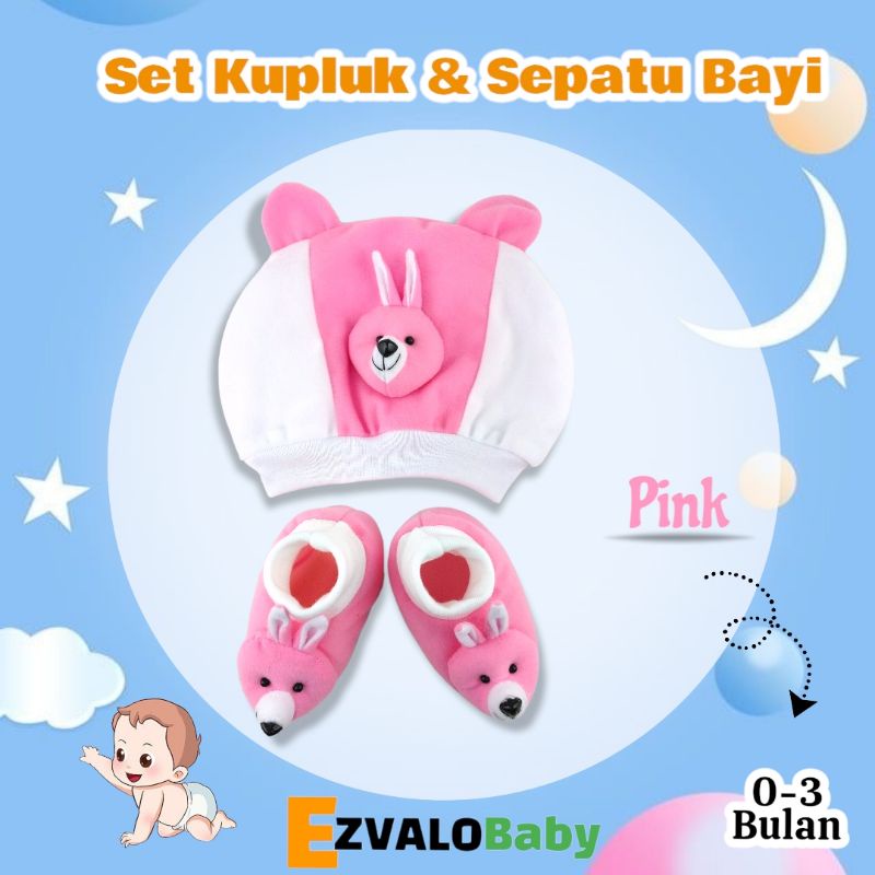 SEPATU SET KUPLUK KARAKTER KELINCI 0-3 BULAN