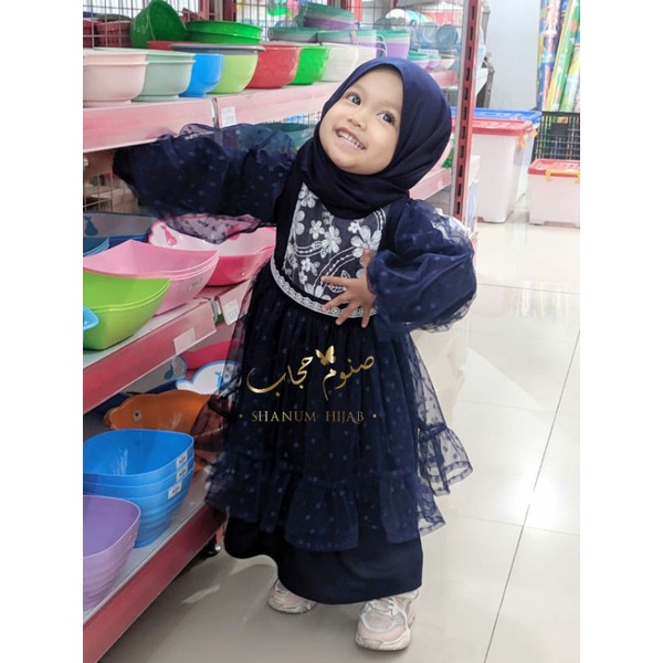 Aurora dress/gamis couple/gamis anak/gamis lebaran/dress anak/gamis bayi/couple ibu dan anak