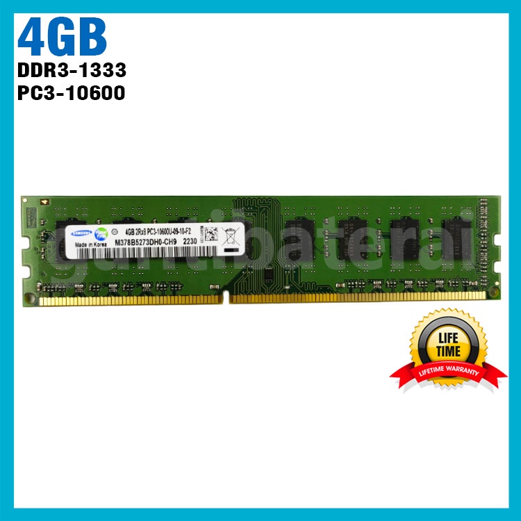 Longdimm Ram PC Komputer 4GB PC3-10600 1333 MHz