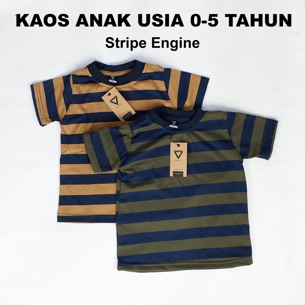 Kaos Anak Stripe Engine Lengan Pendek Phenom