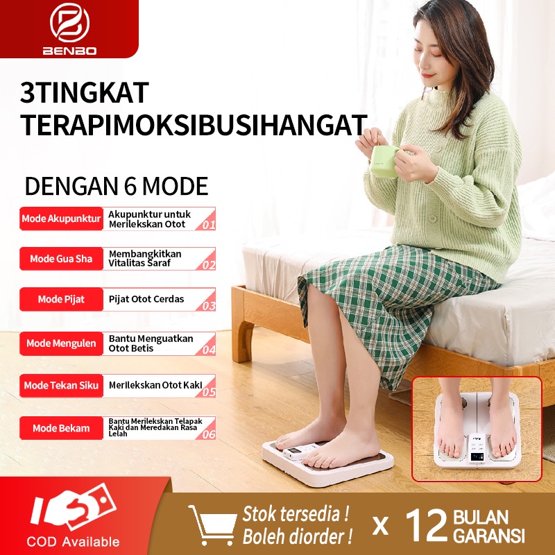 Pijat Kaki EMS / Pijat Listrik Fisioterapi Frekuensi Rendah Meridian Rumahan / Pijat Kaki Warna Putih / Pijat Kaki Portabel