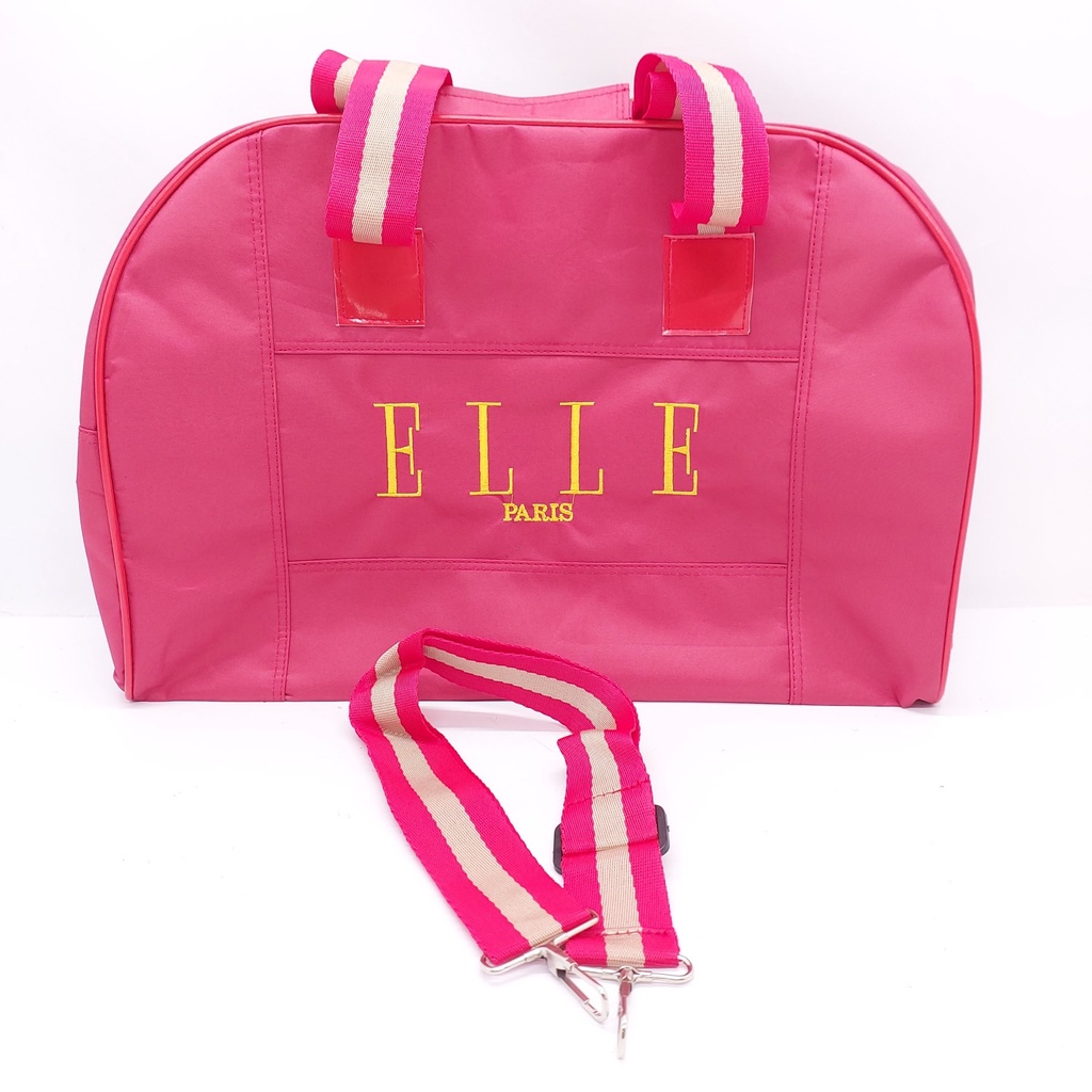 TAS PAKAIAN ELLE PARIS + FREE TALI SELEMPANG MURAH / TRAVEL BAG ELLE POLOS KANVAS COMPACT SIZE BARU  / TAS TRAVEL ELLE BUNDAR / TAS DUFFEL ELLE POLOS KANVAS MURAH / TAS PAKAIAN FASHION ELLE + TALI SELEMPANG / TAS BERANGKAT ELLE MURAH / TAS PAKAIAN ELLE