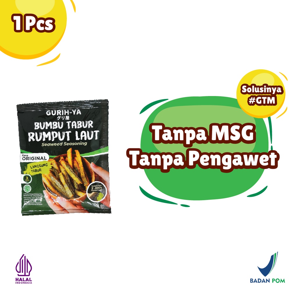 

Gurih-ya BTS Original ( Bumbu Tabur Seaweed )