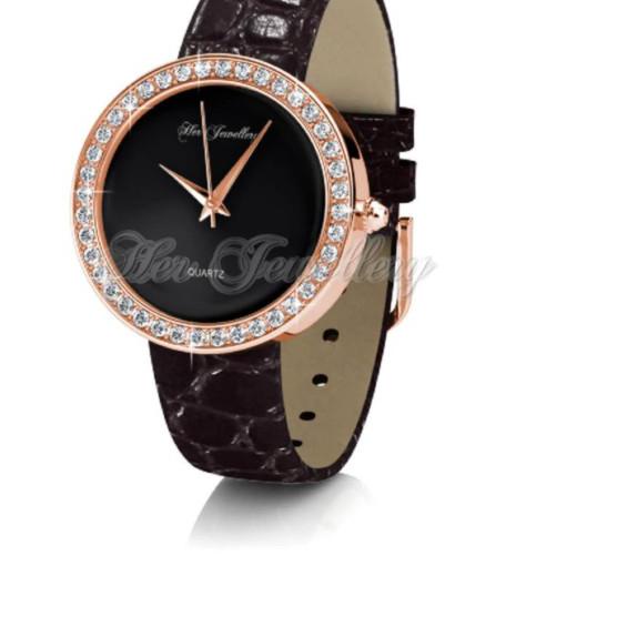 ✨ Her Jewellery Leather Watch -   kristal swarovski® gas 