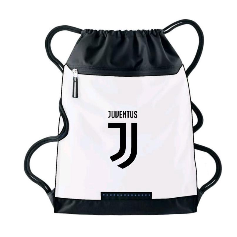 Tas Serut pria stringbag selempang olahraga Logo Juventus | Liga Italia | tas travel serut Waterproof resleting