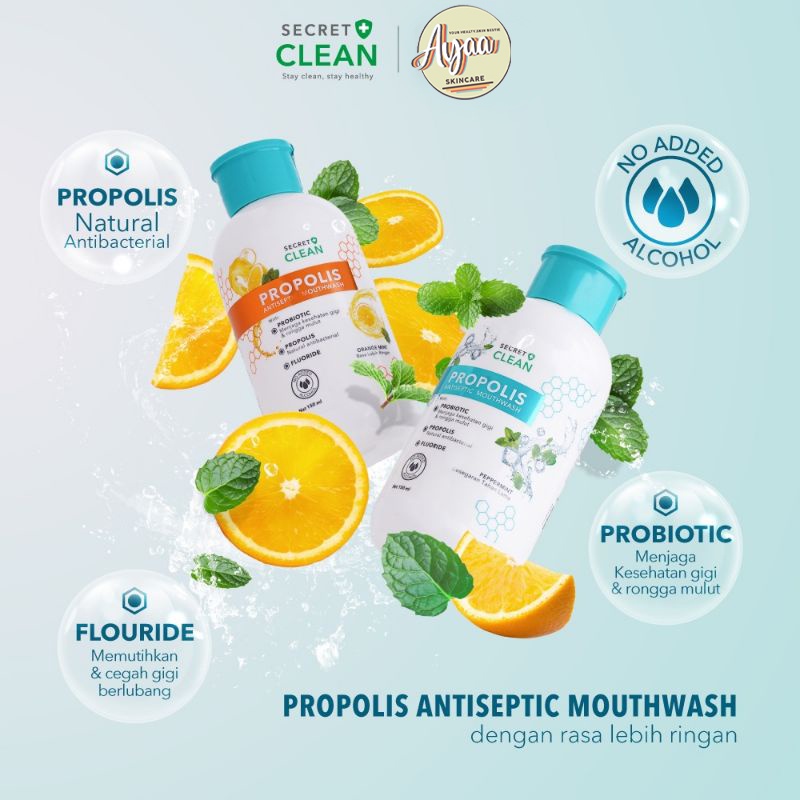 SECRET CLEAN ANTISEPTIC MOUTHWASH PROPOLIS 150ML