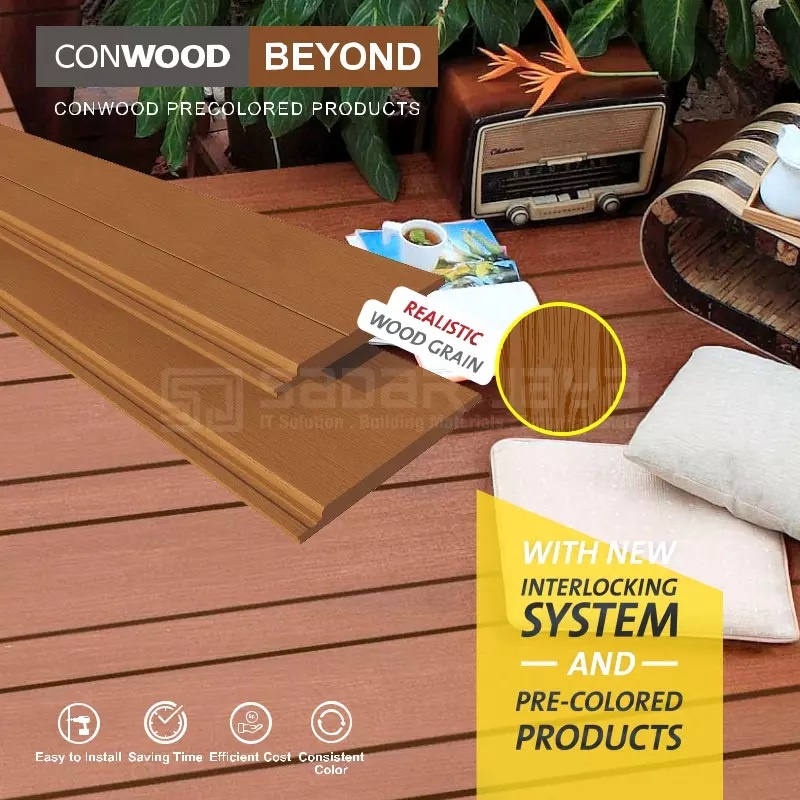 Conwood Beyond D-Lock D1 D3 Papan Dekoratif Lantai Plank Deck Decorative Fiber Cement