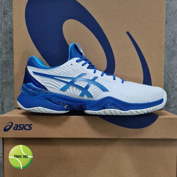 Sepatu Tenis Asics Court FF 2 Novak White / Tuna Blue