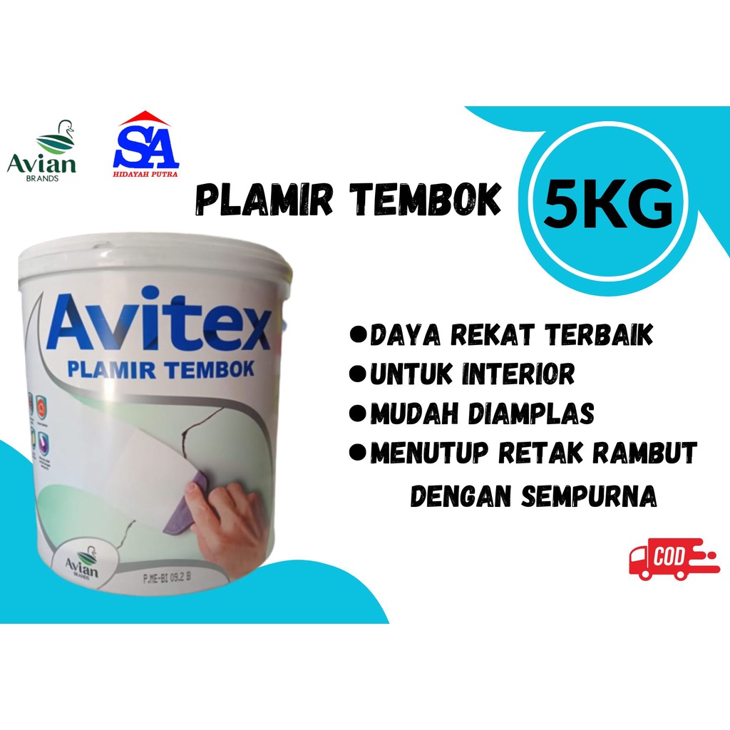 AVITEX PLAMIR dempul 5kg /wall putty / wall filler