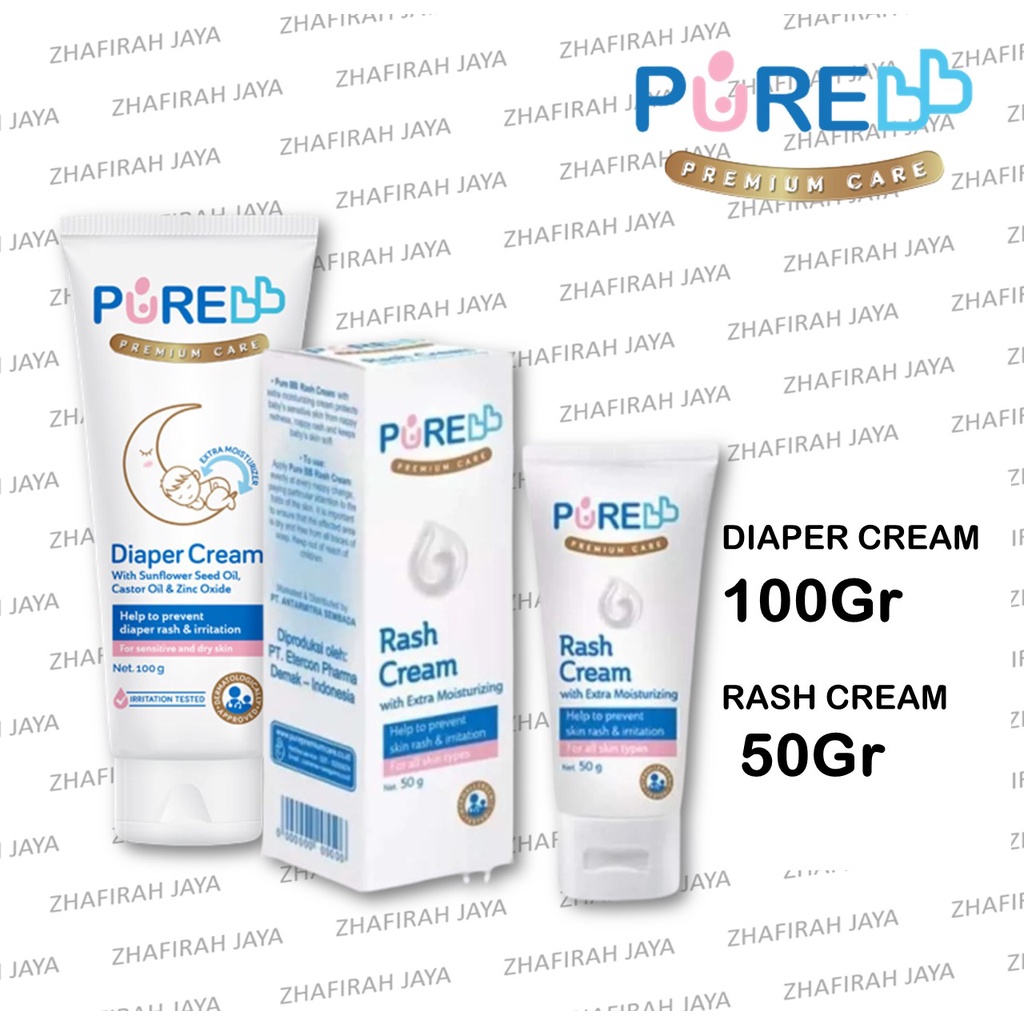 ❤ZJ❤ PURE BABY Rash Cream 50gr | PURE Baby Krim Ruam Popok | Krim Ruam Popok Pure Baby