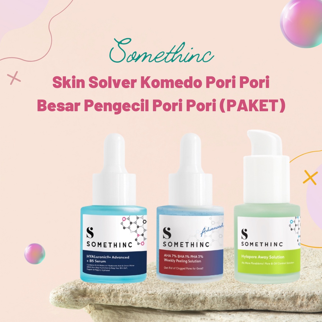 Somethinc Skin Solver Komedo Pori Pori Besar Pengecil Pori Pori ( AHA 7% BHA 1% PHA 3% Weekly Peelin