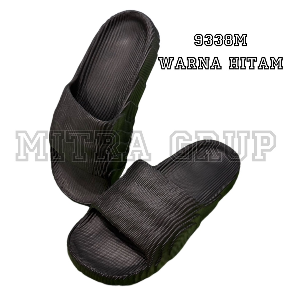 9338M - Sandal Slop Pria Anti Slip Premium Extralight Phylon Sendal Adilette Slip On Cowok Trendy Kekinian Terbaru by smoll