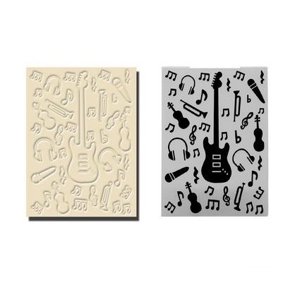 Guitar Instrument Embossing Folder