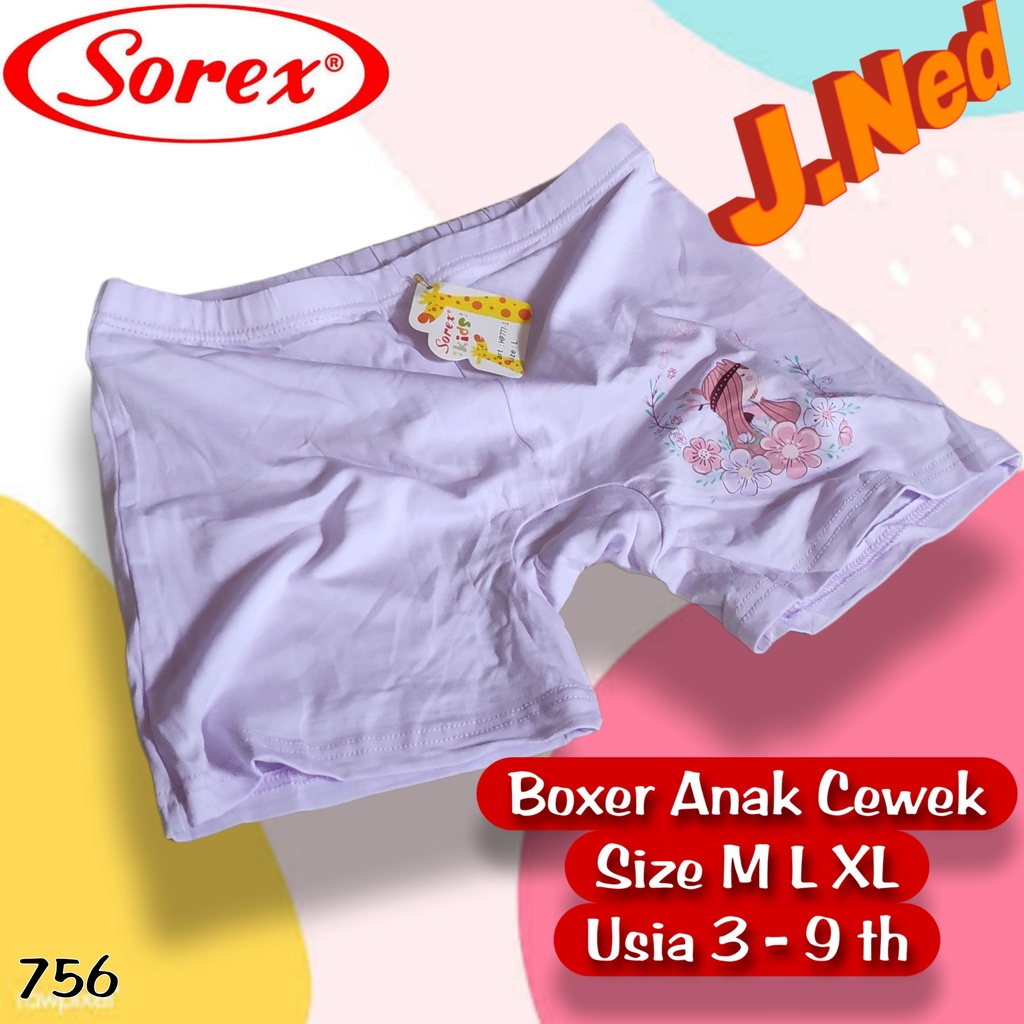 J756 BOXER ANAK CEWEK SOREX SIZE M - XL USIA 3 - 9 TH