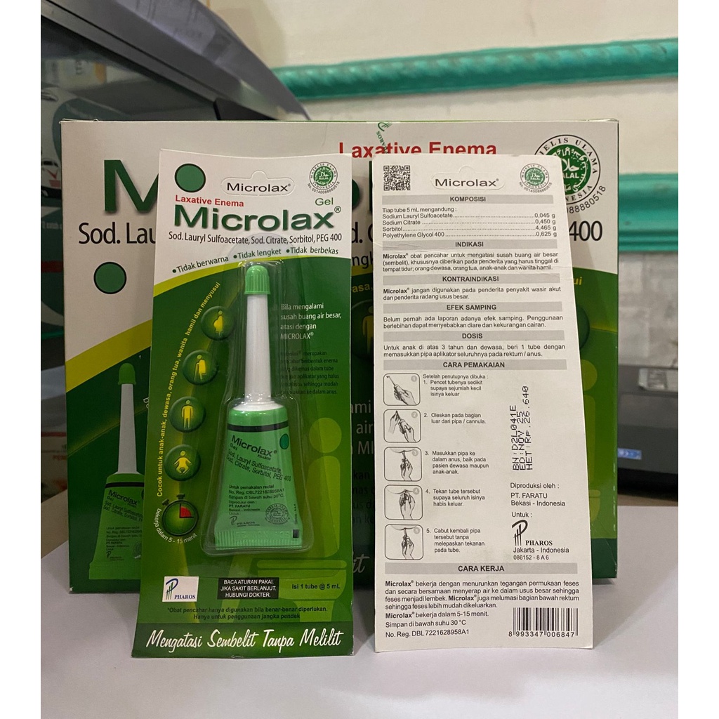 Microlax Gel Tube 5mL / Melancarkan BAB / Sembelit