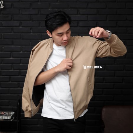 Libra Jaket Canvas Bomber Pria Cream Jaket Pria Terbaru Jaket Pria Keren Jaket Cowok Keren Jaket Ori