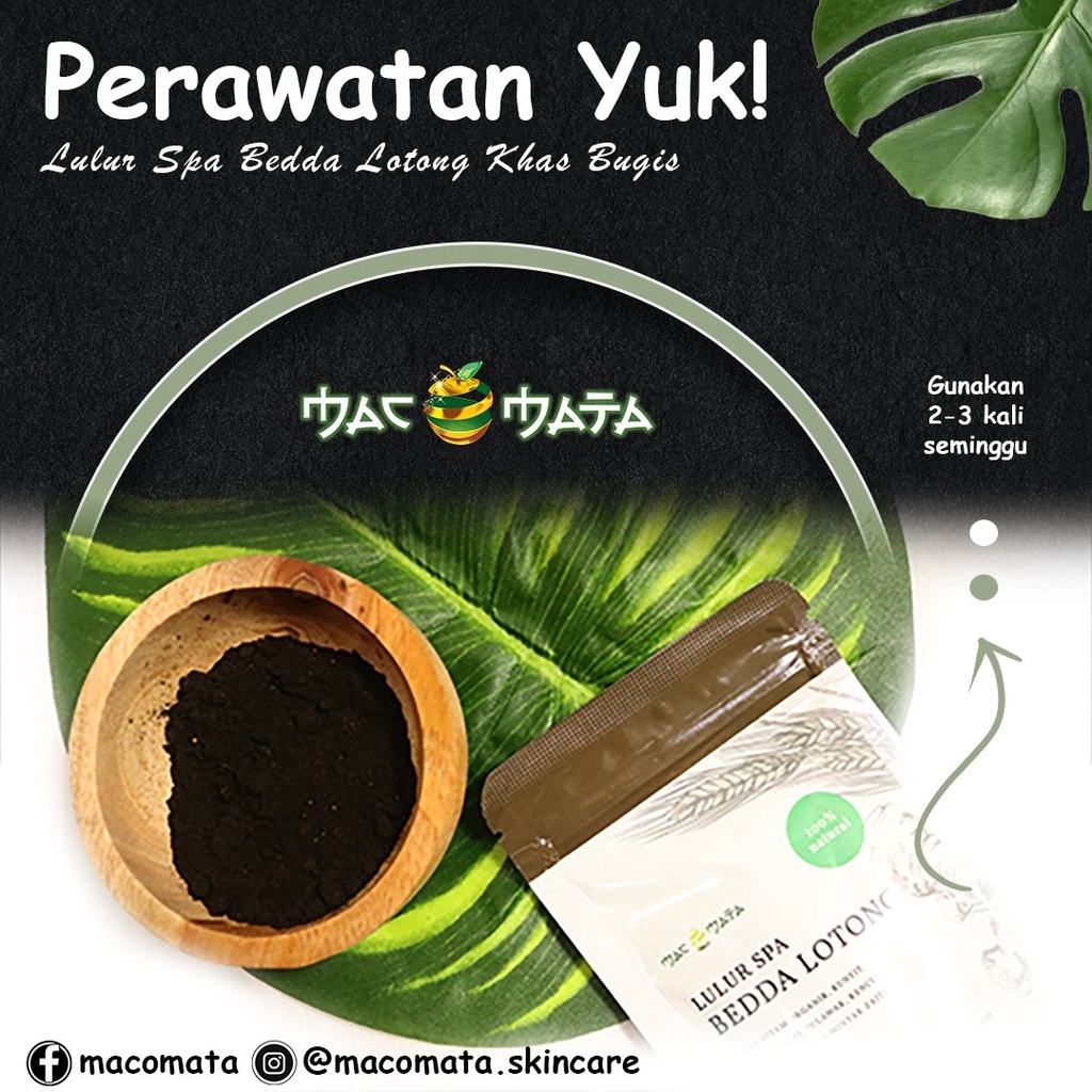 Macomata Lulur Rempah Bedda Lotong Kering 50 gr