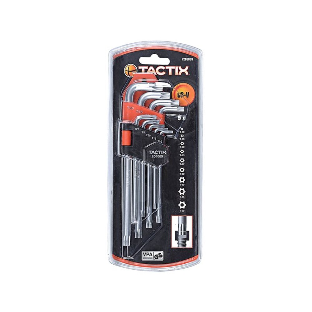 Kunci L Torx T10-t50 9 Pcs Tactix Set