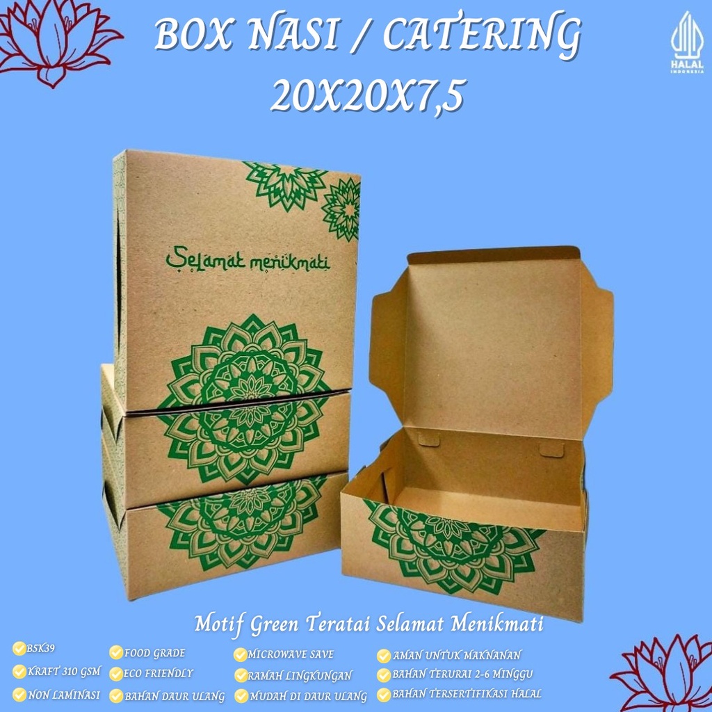 Box Nasi Catering Dus 20X20 Box 20x20 (B5K39-Non Laminasi)