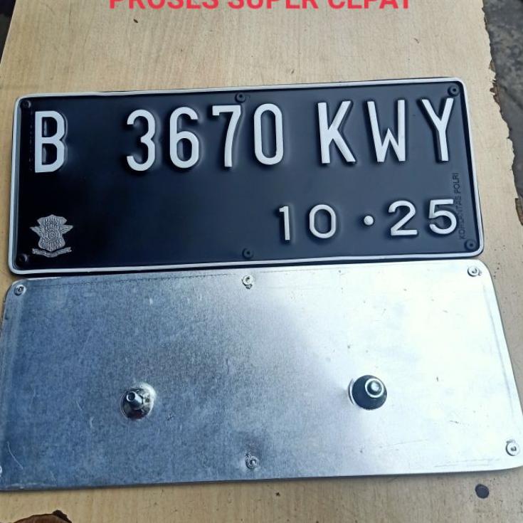 ☋ Plat nomor motor putih plat nomor baut tanem ❅