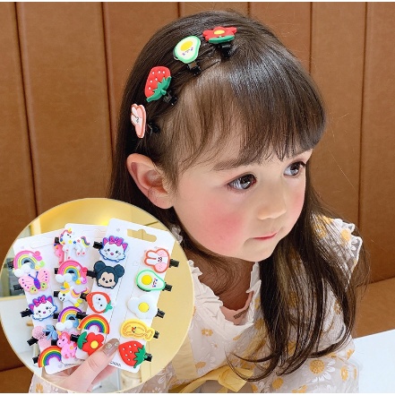 JEPIT RAMBUT ANAK PEREMPUAN LUCU 10 IN 1 JEPITAN RAMBUT FASHION KARAKTER JEPITAN HAIR PIN GAYA KOREA KIDS | FADHILAH SHOP BJB